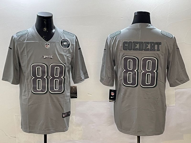 Men Philadelphia Eagles 88 Goedert Grey 2025 Nike Vapor Limited NFL Jersey style 2102